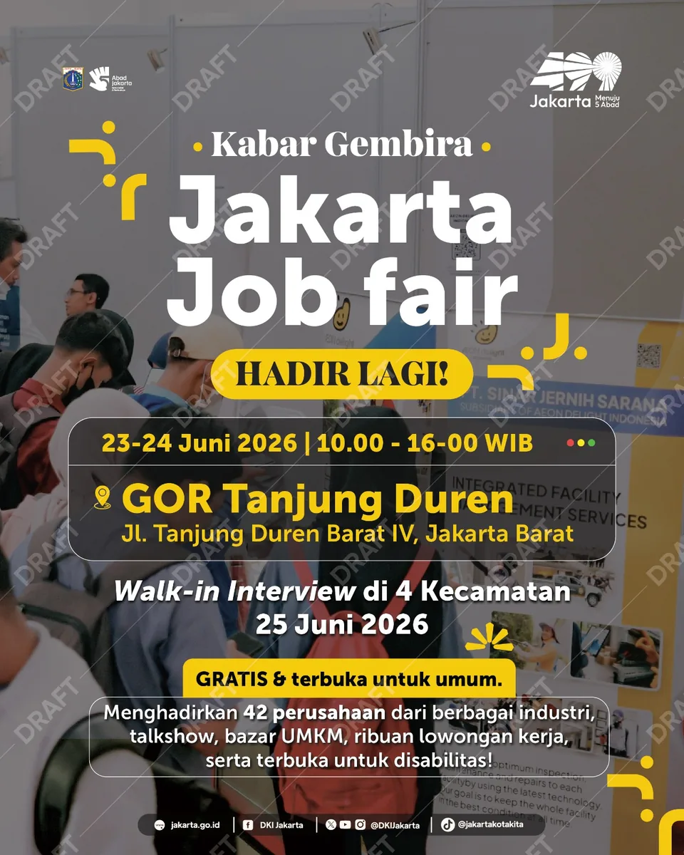 Job Fair Kabupaten Aceh Barat Daya 2026 (Suku Dinas TKTE Wilayah Kabupaten Aceh Barat Daya Barat) : 23-24 Juni 2026
